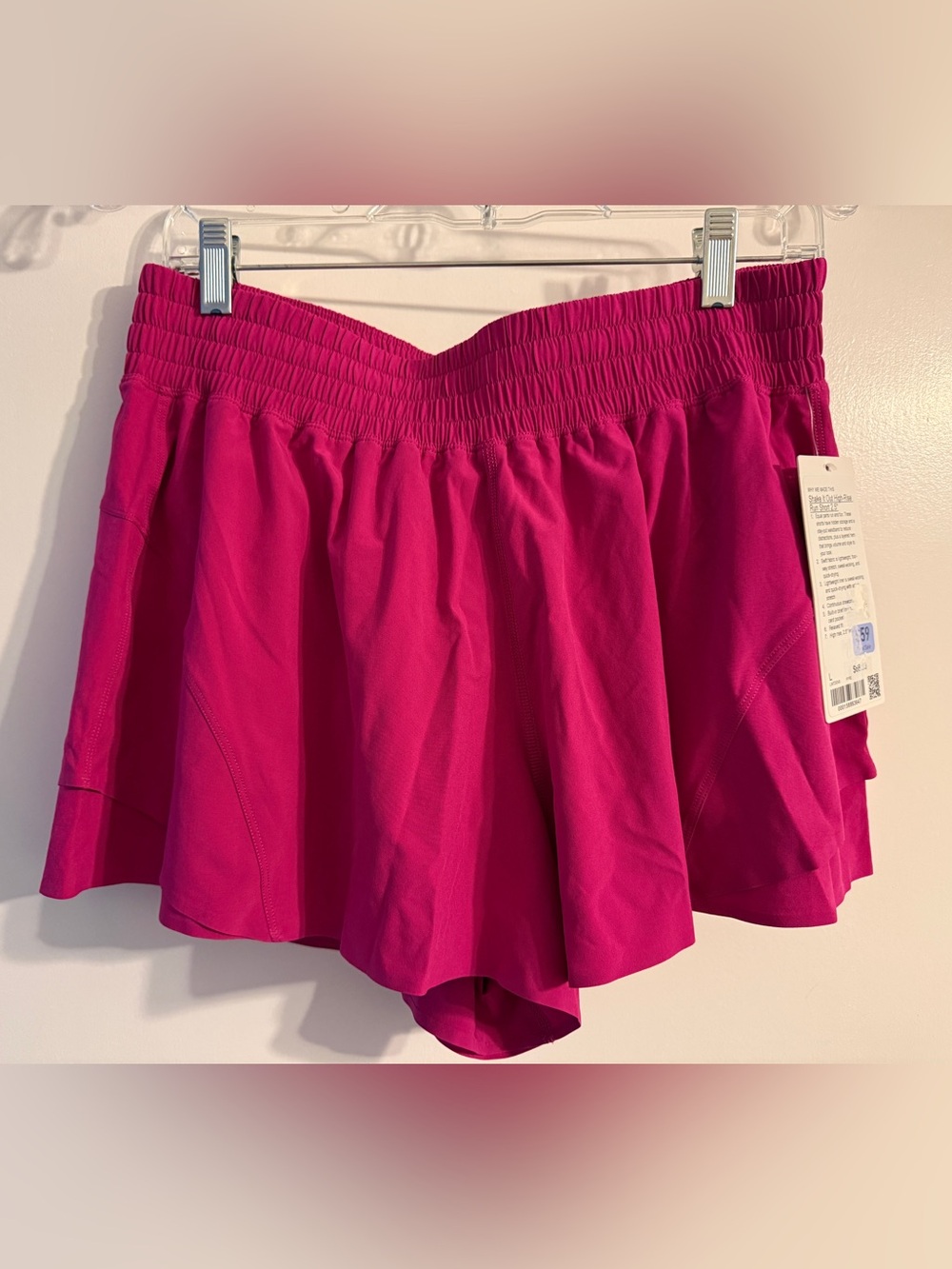 Shake It Out High-Rise Run Short 2.5" - Pink Flare
